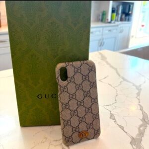 Authentic GUCCI Ophidia iPhone XS Max Case Supreme Canvas Oval Enamel